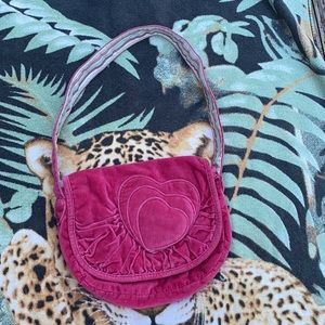 Old Navy Girls Velvet Heart Detail Purse